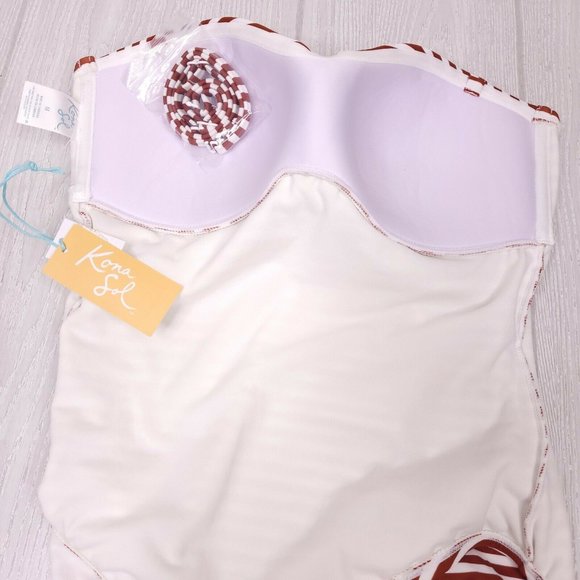 Kona Sol Twist Bandeau Medium Coverage Swimsuit - Picture 8 of 11